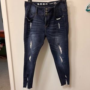 S.O.N.G. Distressed skinny jeans sz 15/32